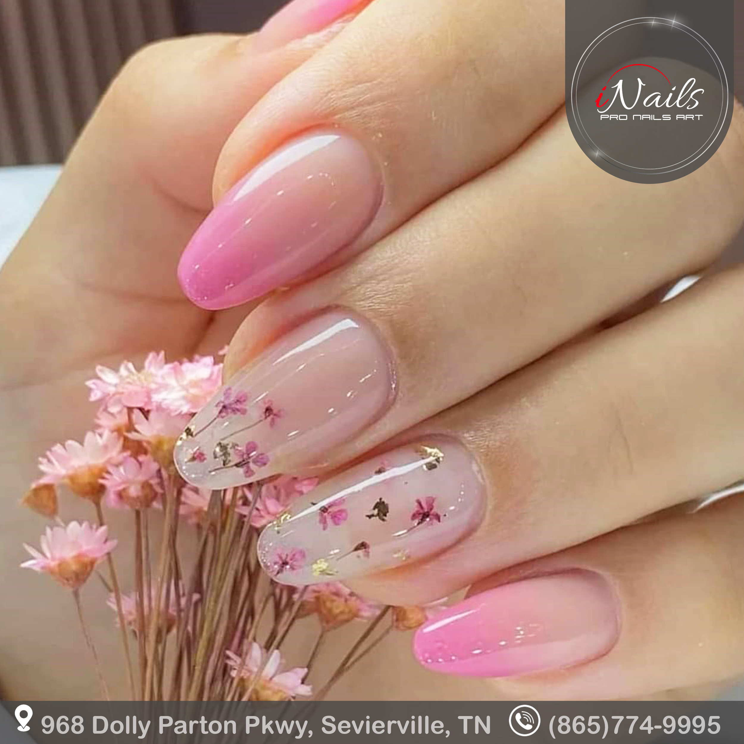 Spring nails inails Sevierville jhsd3dlfds
